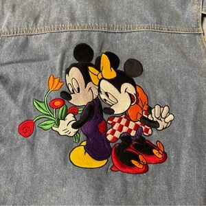 Vintage Disney Embroidered Vest The Walt Disney Company Mickey and Minnie